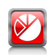 Pie Chart icon on a square button N21