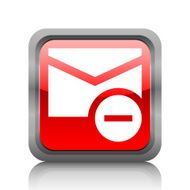 Email icon on a square button N3