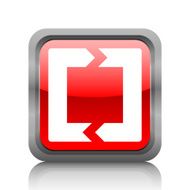 Chevron Chart icon on a square button N32