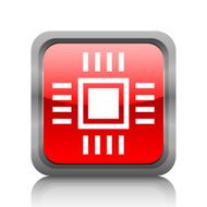 Computer Chip icon on a square button N7