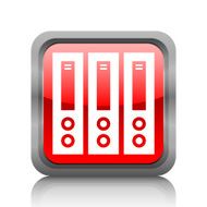 Computer Server icon on a square button N3