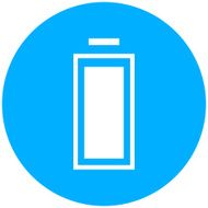 Battery icon on a round button N6