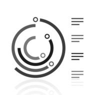 Radial Bar Graph icon on a white background N3