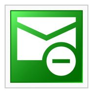 Email icon on a square button N4
