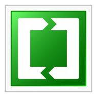 Chevron Chart icon on a square button N33
