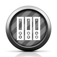 Computer Server icon on a round button N5