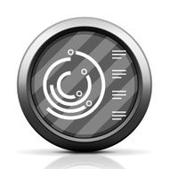 Radial Bar Graph icon on a round button N4