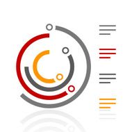 Radial Bar Graph icon on a white background N4