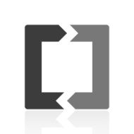 Chevron Chart icon on a white background N45