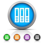 Computer Server icon on round buttons N2
