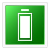 Battery icon on a square button N4