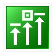 Logistics icon on a square button N25