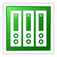Computer Server icon on a square button N4
