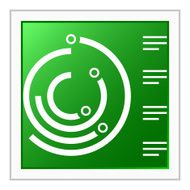Radial Bar Graph icon on a square button N4