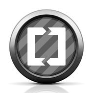 Chevron Chart icon on a round button N68