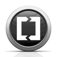 Chevron Chart icon on a round button N69
