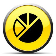 Pie Chart icon on a round button N46