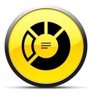 Donut Chart icon on a round button N73