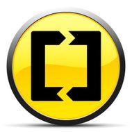 Chevron Chart icon on a round button N70