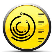 Radial Bar Graph icon on a round button N6