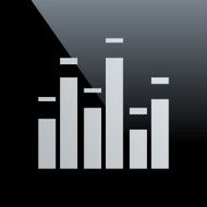 Equalizer icon on a black background N2