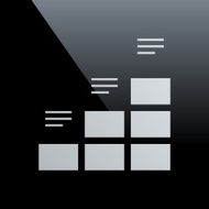 Bar Graph icon on a black background N37