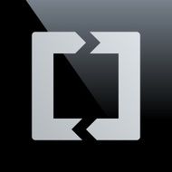 Chevron Chart icon on a black background N17