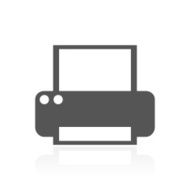 Computer Printer icon on a white background N5