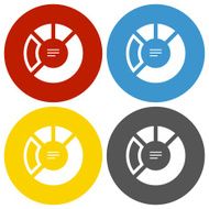 Donut Chart icon on circle buttons N14