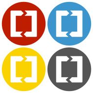 Chevron Chart icon on circle buttons N13