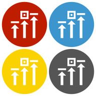 Logistics icon on circle buttons N11