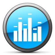 Equalizer icon on a round button N9