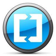 Chevron Chart icon on a round button N71