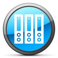 Computer Server icon on a round button N9