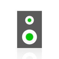 Audio Speaker icon on a white background