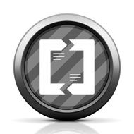 Chevron Chart icon on a round button N73
