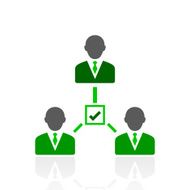 Leadership icon on a white background N13