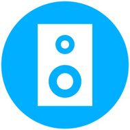 Audio Speaker icon on a round button