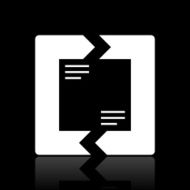 Chevron Chart icon on a black background N18