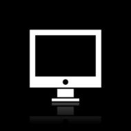Computer icon on a black background N5