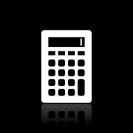 Calculator icon on a black background