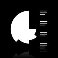 Coxcomb Chart icon on a black background N9