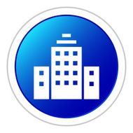 Office Building icon on a round button N76