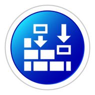 Wall icon on a round button N49