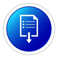 Document Downloading icon on a round button