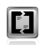 Chevron Chart icon on a square button N34