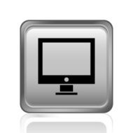 Computer icon on a square button N9