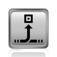 Conveyor icon on a square button N20