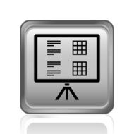 Presentation icon on a square button N5