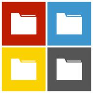 Folder icon on square buttons